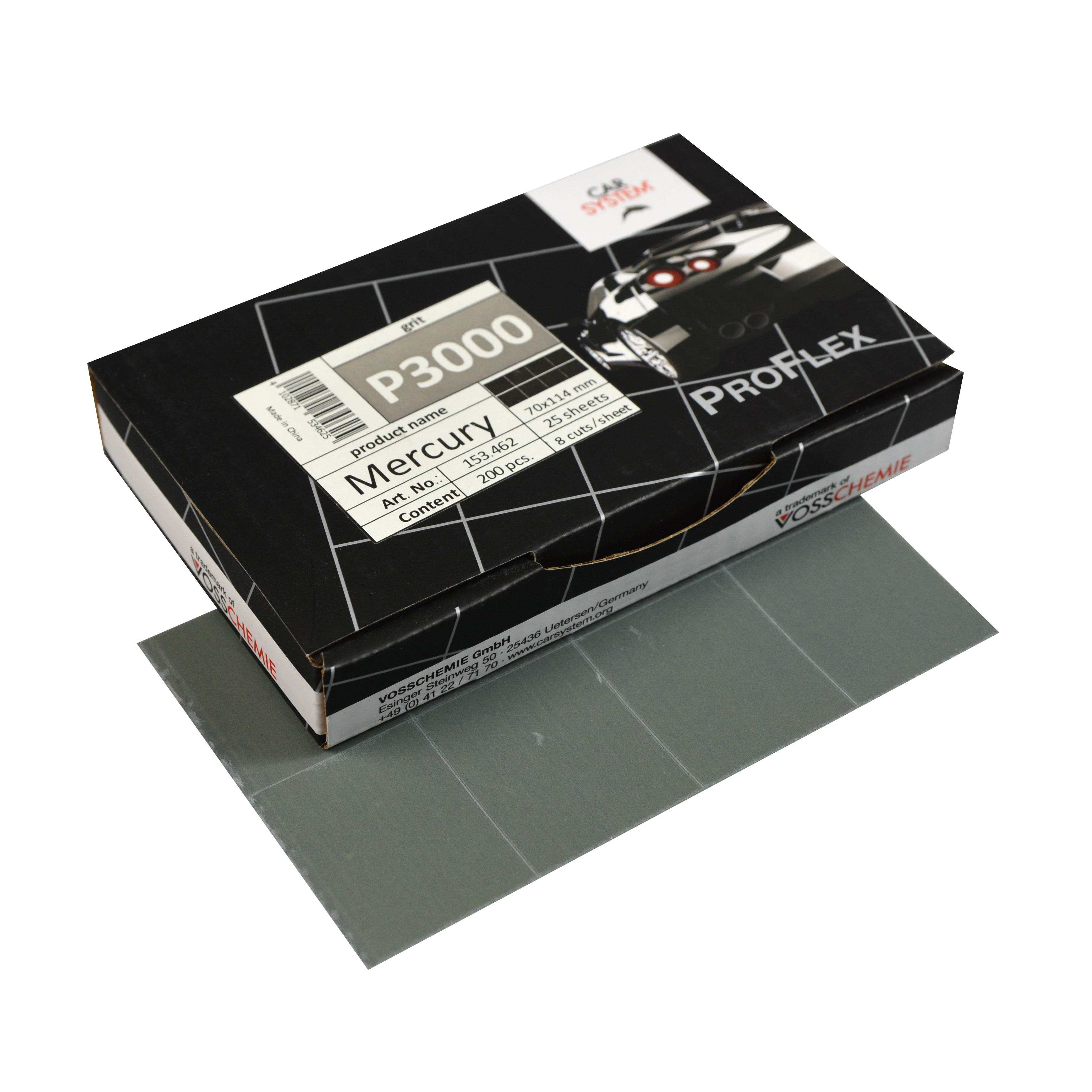 Лист шлифовальный PROFLEX MERCURY 29x35мм P3000, на плёнке (уп.=200 шт.)