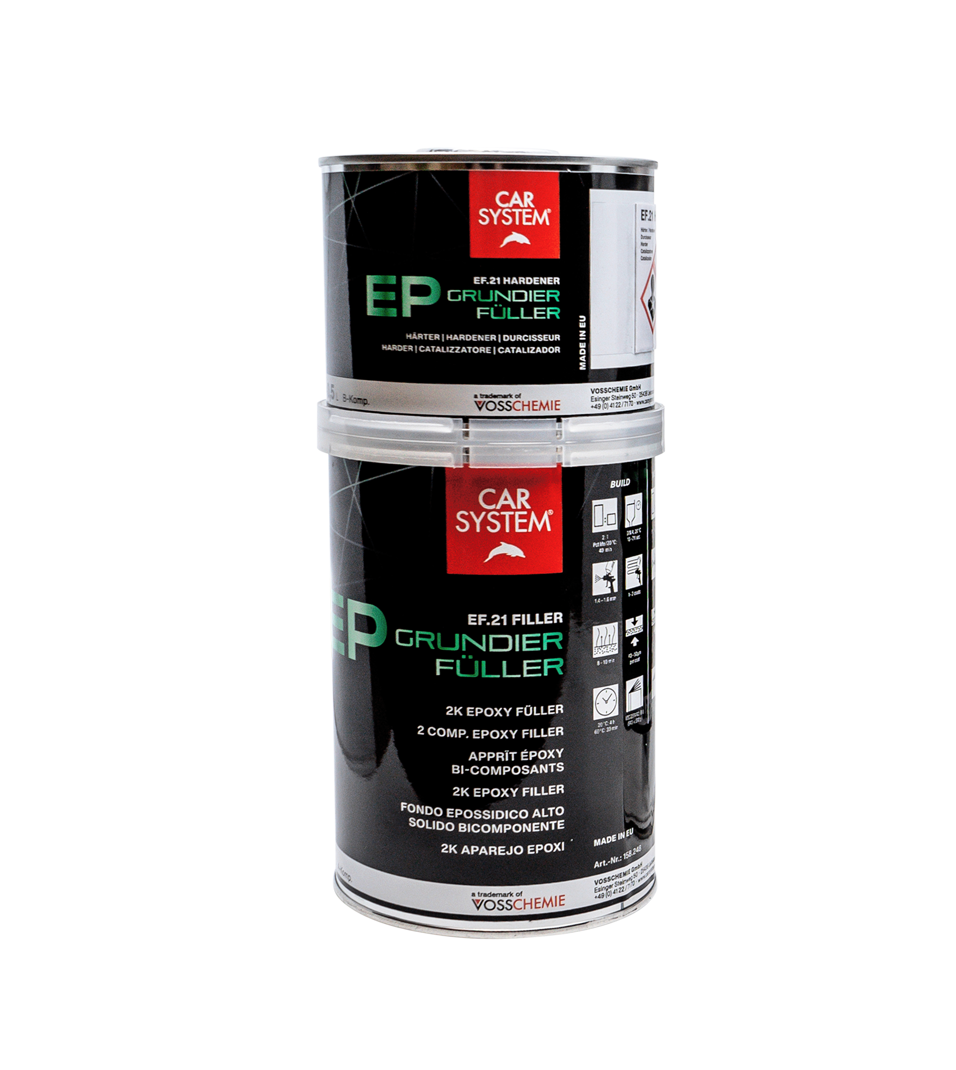 Грунт эпоксидный акриловый 2K EF.21 EP-FILLER (грунт 1.0л + отвердитель 0.5л)