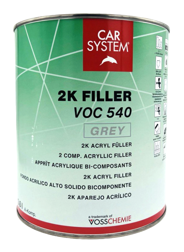 Грунт-наполнитель 2K VOC FILLER 540 4:1 (3.6л), серый