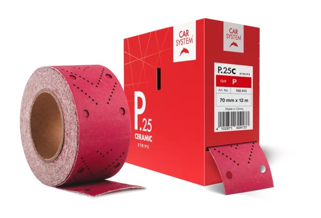 Полоса абразивная P.25 CERAMIC P240, рулон 70мм x 12м