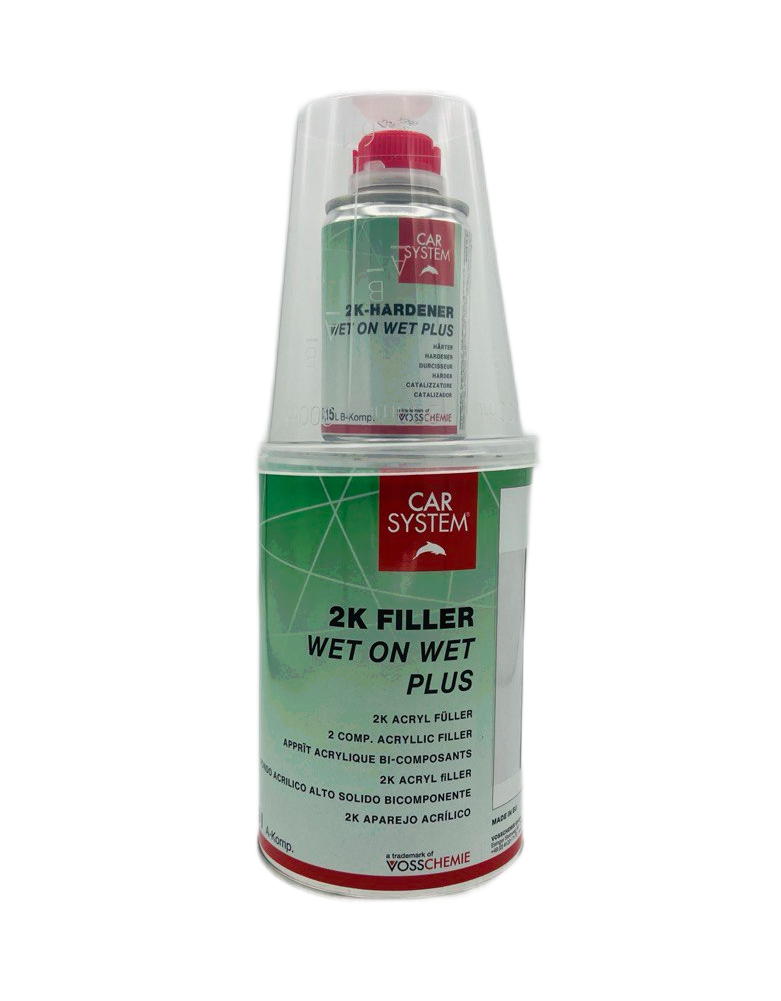 Грунт-наполнитель 2K FILLER WET ON WET PLUS (грунт 0.9л + отвердитель 0.15л), серый